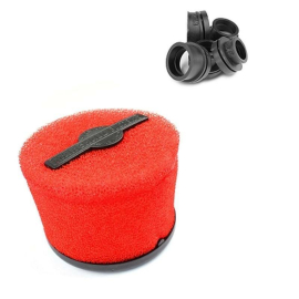 Filtro de Aire PHBG / PHBN / PHVA / PHBH / Mikuni TM - Marchald Power Filter 28mm a 43mm recto / codo 25 grados L 95mm Rojo