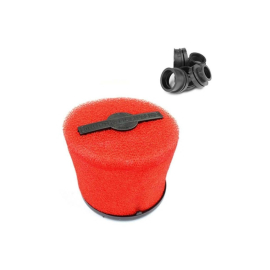 Filtre à air CP / PWK - Marchald Power Filter 46mm à 62mm droit / coudé 25 degrés L 105mm Rouge