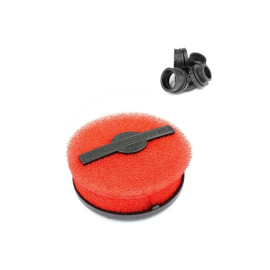 Filtre à air CP / PWK - Marchald Power Filter 46mm à 62mm droit / coudé 25 degrés L 65mm Rouge