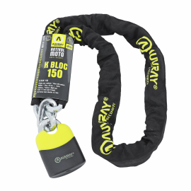 Antivol Chaîne + cadenas - AUVRAY K-Bloc 1.50m