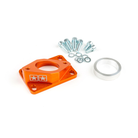 Soporte Inclinado Pipa Admisión AM6 Derbi PWK 30mm a 34mm - High Flow Ellipse Naranja Stage6 R/T