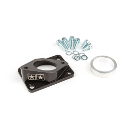 Soporte Inclinado Pipa Admisión AM6 Derbi PWK 30mm a 34mm - High Flow Ellipse Negro Stage6 R/T