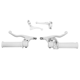 Kit Leviers Frein / Accélérateur - Mini Targa Métal Blanc