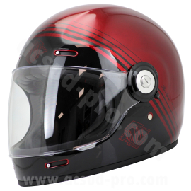 Casque intégral - Archive Vintage The legend Rouge Métal / Noir