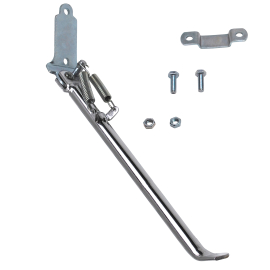 Caballete Lateral Ciclomotor chasis Cuadrado Derecho - Cromado 340mm