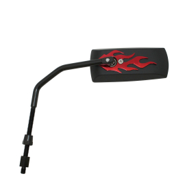 Rétroviseur Replay Flaming scooter réversible noir mat rouge M8
