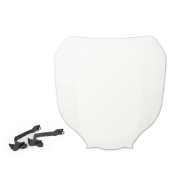 Tête de Fourche / Plaque Frontale Numéro - Cross Blanc