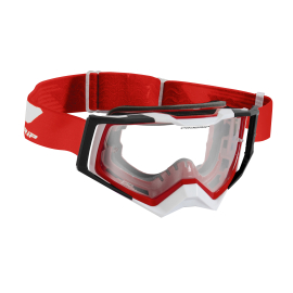 Masque / Lunettes Cross - PROGRIP 3309 TR Rapid Rouge / Noir / Blanc Ecran transparent
