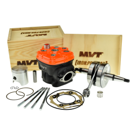 Pack Moteur 90cc Derbi E3 E4 - Kit MVT Iron Pro Max Fonte + Vilebrequin SC Service Course Axe 13mm Course 44.8mm