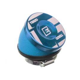 Filtre à air coudé diam. 54mm - Terzo Power - Bleu
