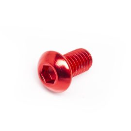 Vis M6x10 Most tête bombée aluminium rouge