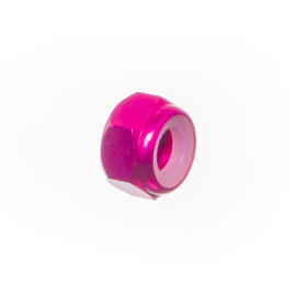 Ecrou freiné nylstop M6 Most aluminium rose DIN 985