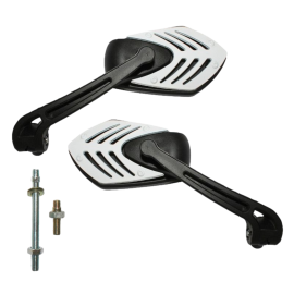 Paire de rétroviseurs Replay Gills blancs scooter M8 pas 125