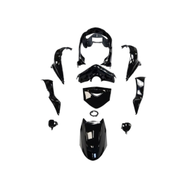 Kit carénage TNT adaptable Yamaha Cygnus X 125cc de 2009 à 2012 noir Brillant