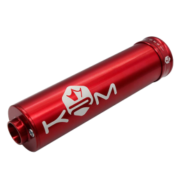 Silenciador de escape KRM Pro Ride rojo para cilindros de 70-90cc.