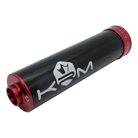 Silenciador de escape KRM Pro Ride 70-90cc negro/ rojo