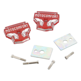 Logo Motoconfort tête de Gaulois rouge