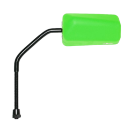 Rétroviseur F1 Rubber vert fluo mat réversible M8