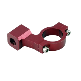Support rétroviseur Watts rouge aluminium pour guidon M8 pas droit