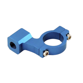 Support rétroviseur Watts bleu aluminium guidon M8 pas droit