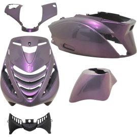 Kit carénage SP EVO 1 5 pièces violet irisé gris métallisé DMP Piaggio Zip après 2000