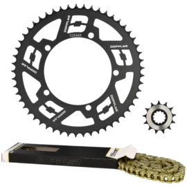 Kit chaine acier 13x53 dents 428 Doppler Sherco Enduro SM noir