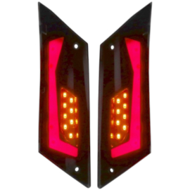 Clignotants arrière LED Sport Tube rouges fumés DMP Piaggio Zip 2000