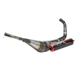 Pot d'échappement Voca Warrior 50 70 Minarelli AM6 carbone rouge