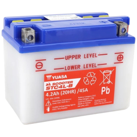 Batterie 12V STC4L-B 4Ah YUASA 121x71x93mm MBK Yamaha Piaggio Peugeot Aprilia
