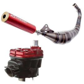 Pack 75cc Iron Max avec pot Most 70cc 80cc Minarelli AM6 - complet, avec silencieux et nécessaire de fixation