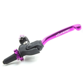 Levier embrayage réglable pliable MOST Racing violet aluminium moto Pitbike